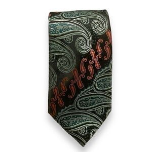 Bruno Conte Big & Tall Paisley Silk Tie